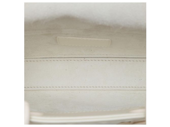 Autre Marque Dior White Medium Calfskin Cannage Diamond Lady D Joy Bianco - vista 4