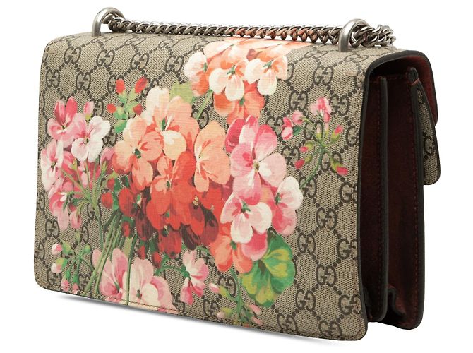 Borsa a tracolla Gucci Dionysus Medium GG Supreme Blooms Beige - vista 2