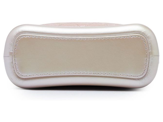 Chanel Gabrielle Hobo in pelle di vitello invecchiata matelassé iridescente rosa Small - vista 3