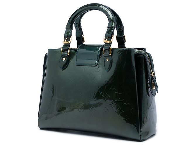 Louis Vuitton Green Monogram Vernis Melrose Avenue Verde Verde scuro - vista 2