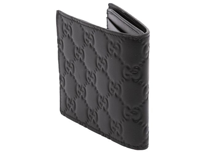 Cartera bifold Gucci Black Guccissima Negro - vista 2