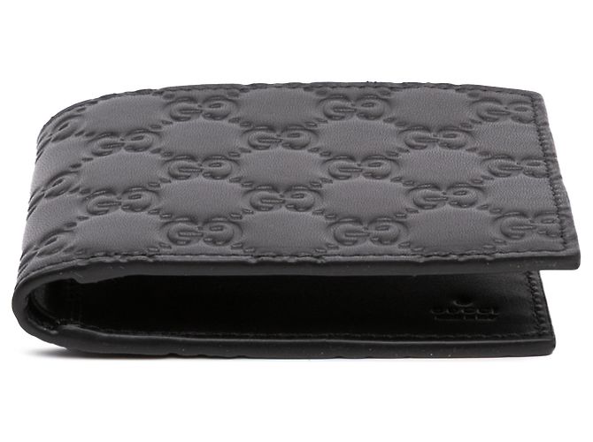 Cartera bifold Gucci Black Guccissima Negro - vista 3