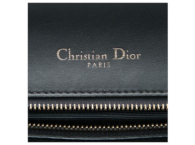 Autre Marque Dior Gray Medium Crackled Deerskin Diorama Flap Marrone Grigio antracite - vista 5