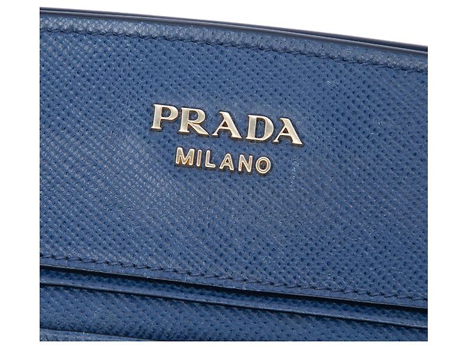 Bolsa Satchel Prada em Canapa com acabamento em couro Saffiano bege - vista 5