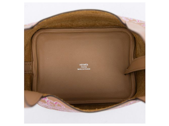 Hermès Brown Micro Swift Lucky Daisy Picotin Lock 14 Marrone - vista 4