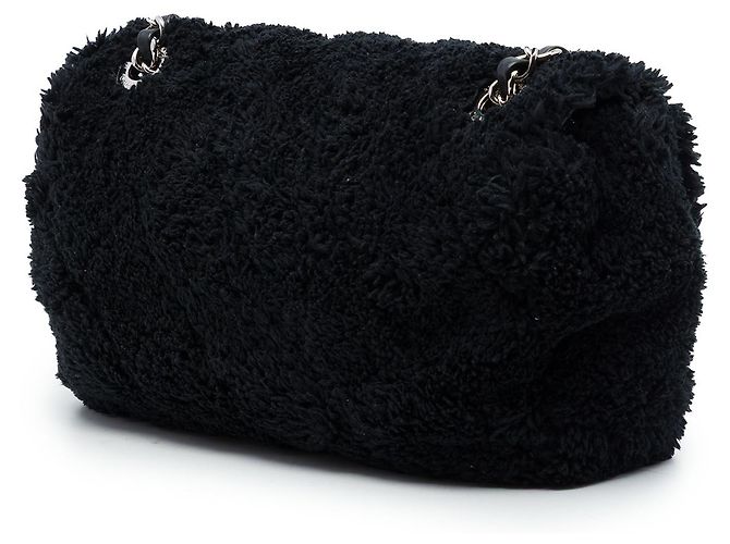Chanel Black Medium Quilted Terry Cloth Coco Beach Flap Schwarz - Ansicht 2