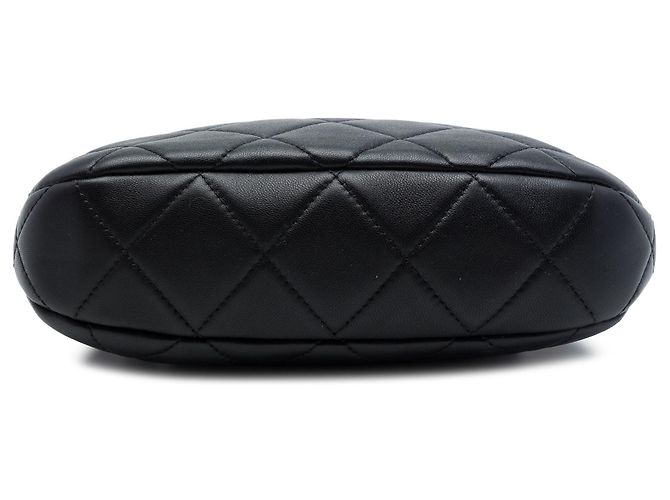 Chanel Black Paris Dakar Quilted Lambskin Mixed Chain Hobo Nero - vista 3