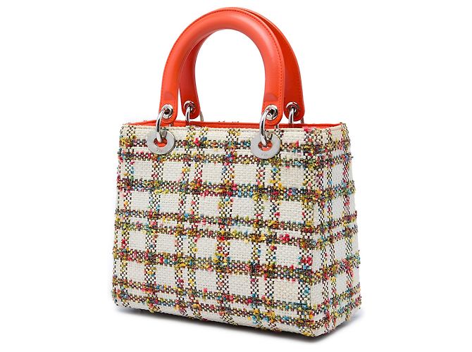 Autre Marque Dior White Medium Tweed Lady Dior - vista 2