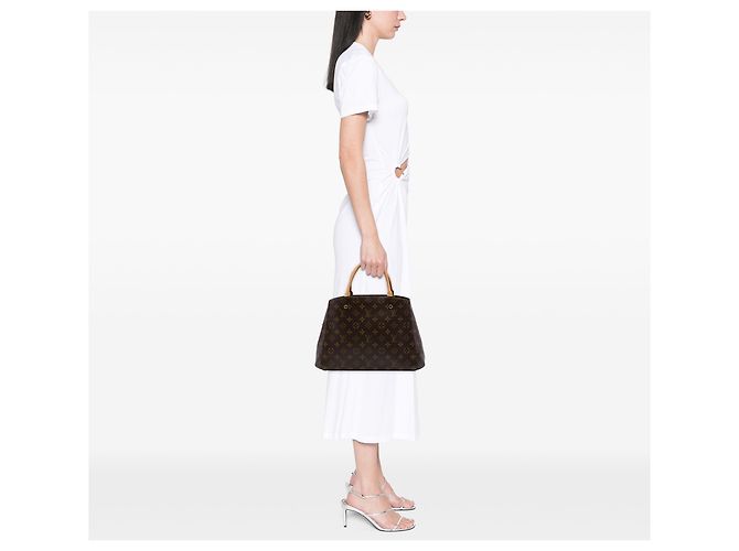 Louis Vuitton Brown Monogram Montaigne MM Marrom - vista 6