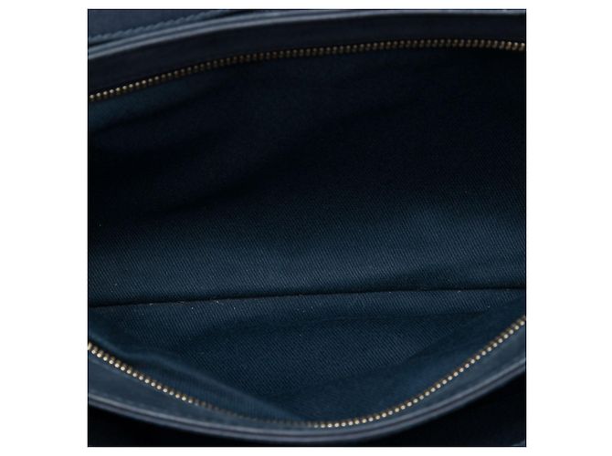 Chanel Blue Jumbo Quilted Iridescent Calfskin Triple Stitched Flap Blu navy - vista 4