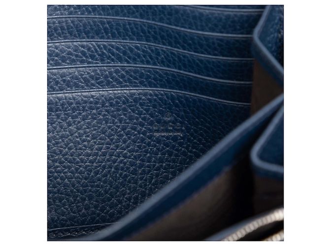 Portafoglio Dionysus con catena Gucci in pelle di vitello blu Blu navy - vista 5