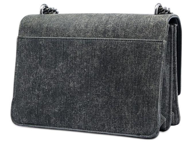 Autre Marque Saint Laurent Gray Medium Denim Monogram Sunset Crossbody Marrone Grigio antracite - vista 2