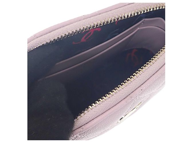 Clutch Chanel Classic in pelle caviar matelassé rosa con catena - vista 5