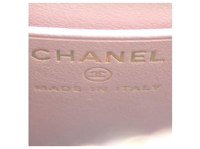 Clutch Chanel Classic in pelle caviar matelassé rosa con catena - vista 6