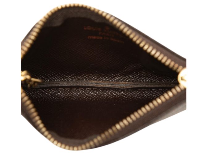 Louis Vuitton Brown Damier Ebene Pochette Cles Marrone - vista 4