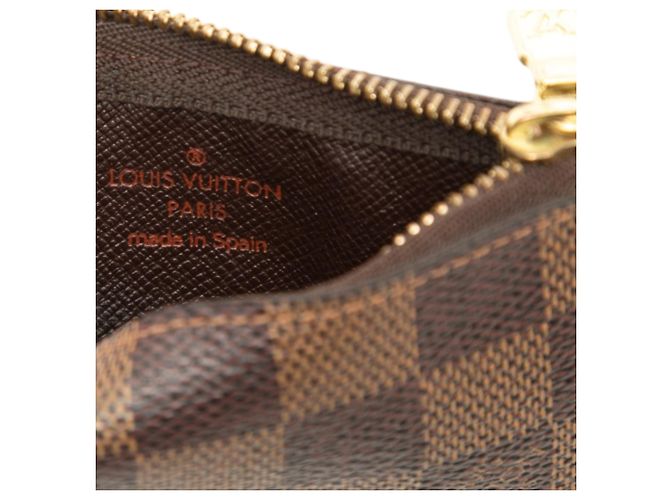 Louis Vuitton Brown Damier Ebene Pochette Cles Marrone - vista 5