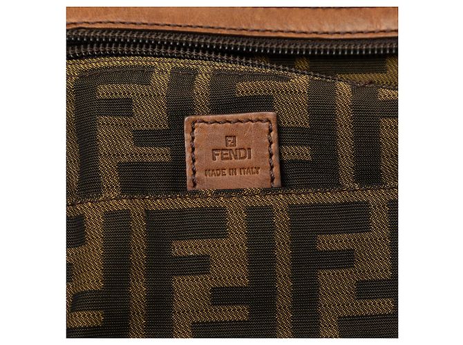 Fendi Gürteltasche aus braunem Zucca Canvas - Ansicht 5