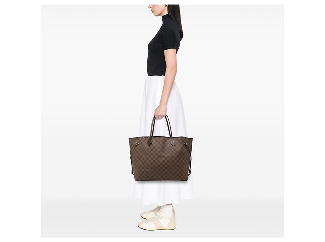 Louis Vuitton Brown Damier Ebene Neverfull GM Marrone - vista 6
