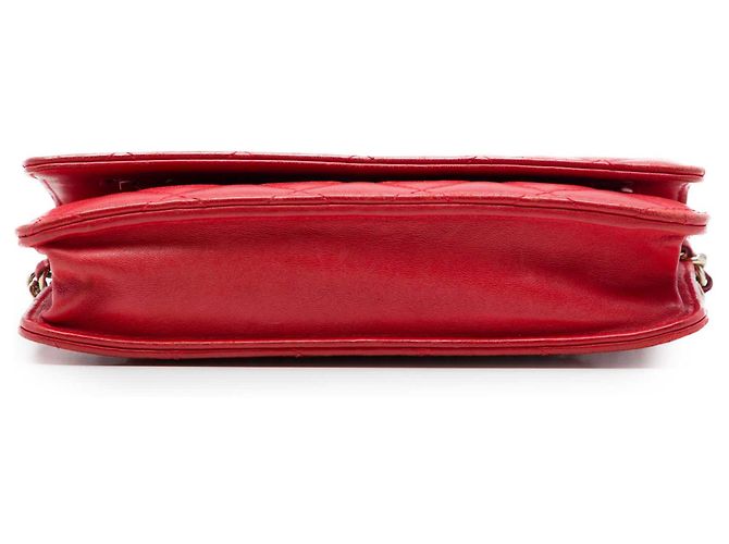 Portafoglio Chanel Red CC Quilted Lambskin Wallet on Chain Rosso - vista 3