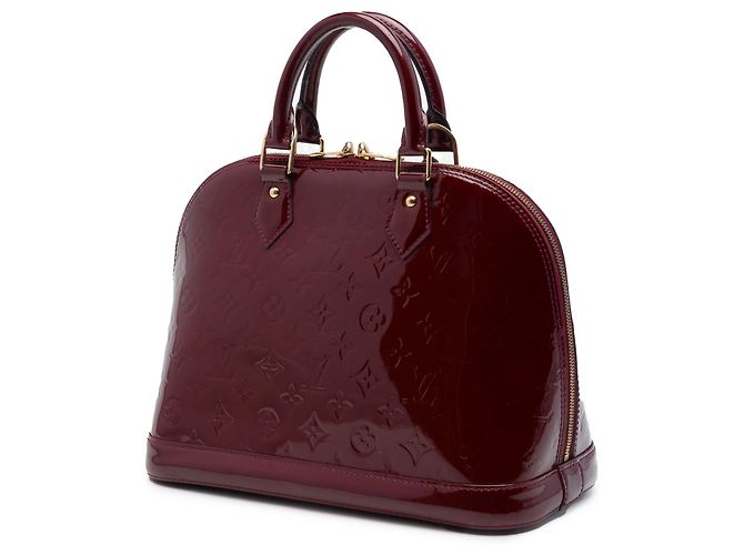 Louis Vuitton Red Monogram Vernis Alma PM Roja Burdeos - vista 2