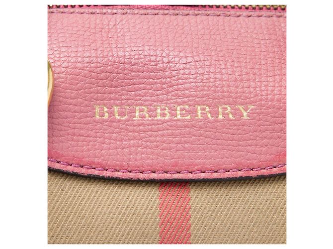 Borsa Bowling Alchester Burberry Beige Small House Check Canvas - vista 5