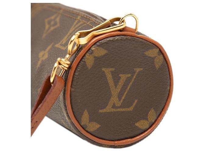 Louis Vuitton Brown Monogram Papillon Pochette Marrone - vista 5