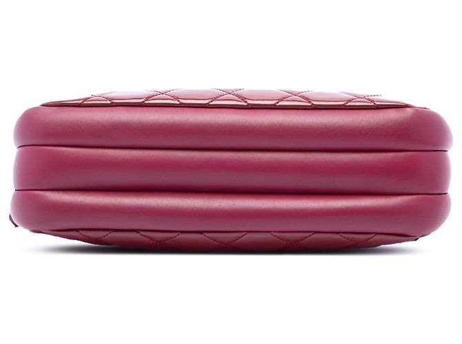 Chanel Red Quilted Patent CC Crown Double Zip Crossbody Rosso - vista 3
