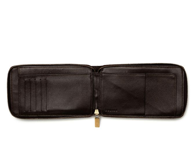 Céline Cartera Celine Brown Macadam de lona revestida con correa Castaño - vista 4
