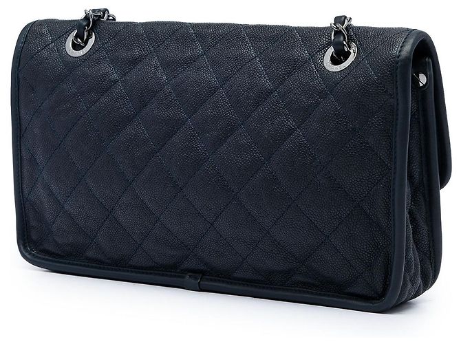 Chanel Blue Medium Quilted Caviar French Riviera Flap Azul Azul marinho - vista 2
