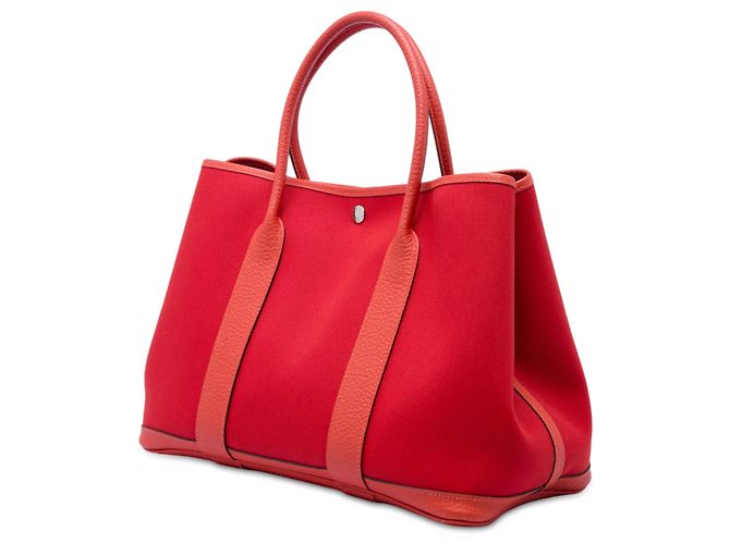Hermès Red Toile and Negonda Garden Party 36 Rosso - vista 2