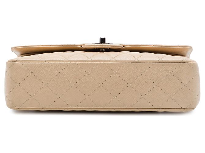 Chanel Beige Medium Classic Caviar Double Flap - vista 3