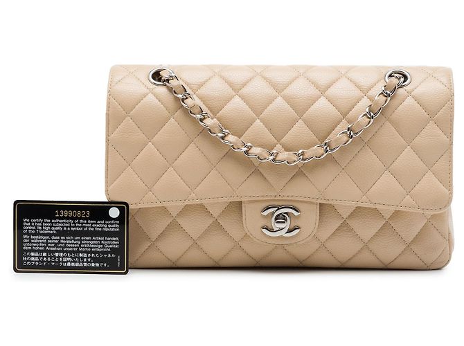 Chanel Beige Medium Classic Caviar Double Flap - vista 7