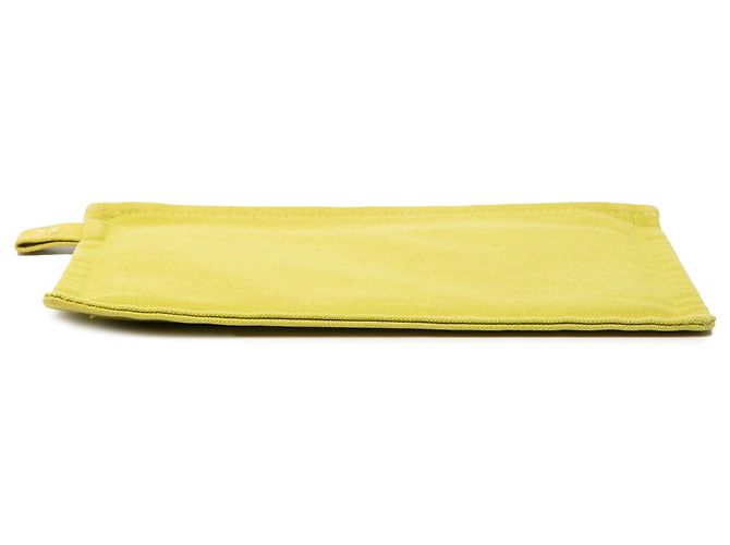 Pouch con zip Hermès Green Toile Bora Bora PM D'oro Verde - vista 3