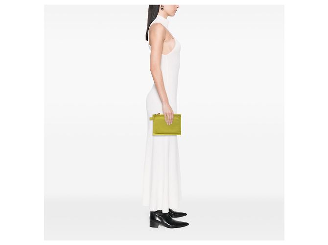 Pouch con zip Hermès Green Toile Bora Bora PM D'oro Verde - vista 6