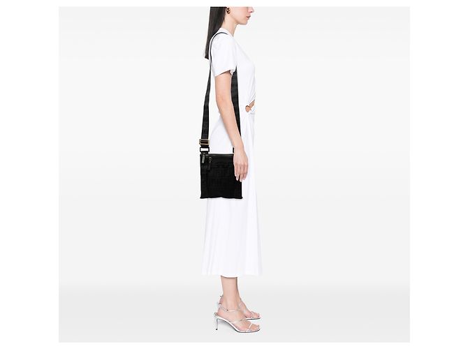 Fendi Crossbody-Tasche aus schwarzem Zucca-Canvas - Ansicht 6