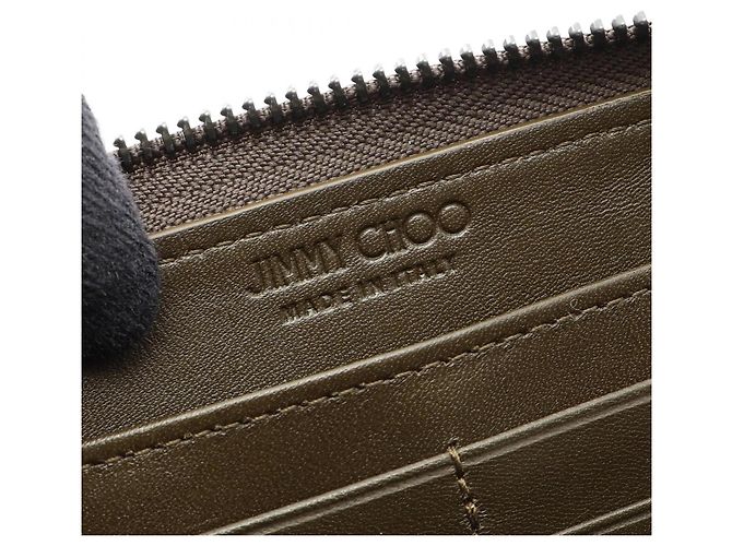 Jimmy Choo Carnaby Star Studded Long Wallet Khaki - view 4