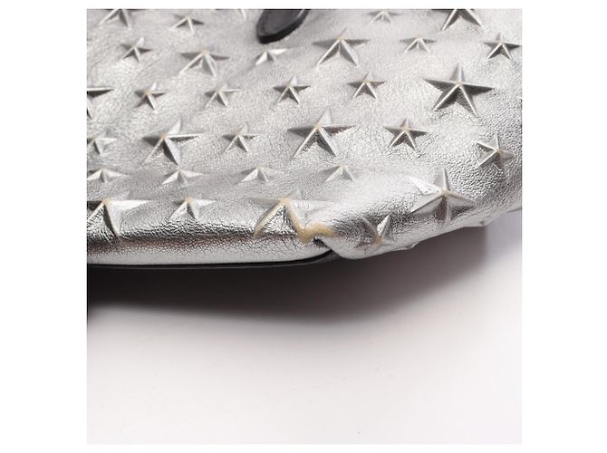Borsa 2-way Jimmy Choo MINISARA con borchie a stella Nero Argento - vista 11