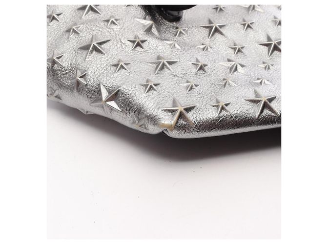 Borsa 2-way Jimmy Choo MINISARA con borchie a stella Nero Argento - vista 12