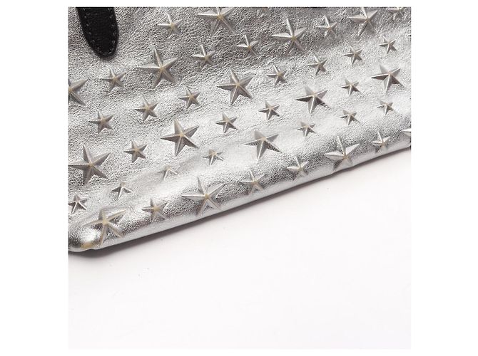 Borsa 2-way Jimmy Choo MINISARA con borchie a stella Nero Argento - vista 14