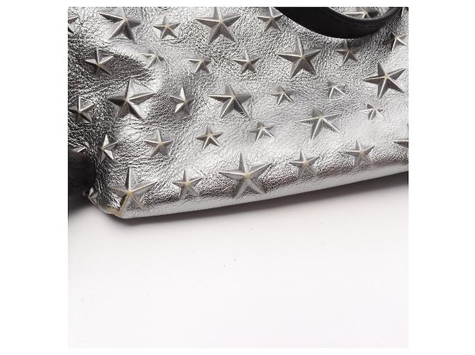 Borsa 2-way Jimmy Choo MINISARA con borchie a stella Nero Argento - vista 15