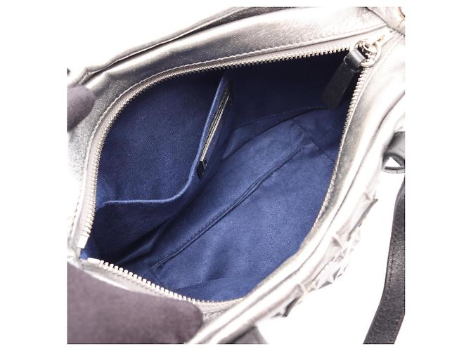 Borsa 2-way Jimmy Choo MINISARA con borchie a stella Nero Argento - vista 3