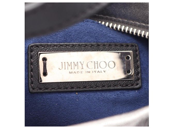 Borsa 2-way Jimmy Choo MINISARA con borchie a stella Nero Argento - vista 4