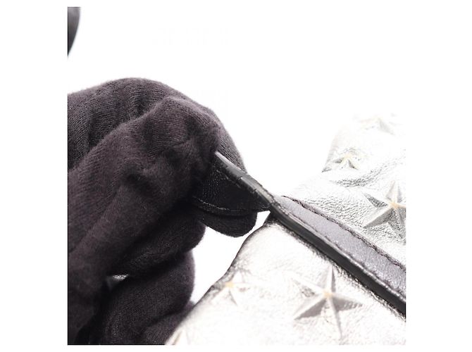 Borsa 2-way Jimmy Choo MINISARA con borchie a stella Nero Argento - vista 8
