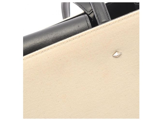 Jimmy Choo Logo Tote Bag Schwarz Roh - Ansicht 6