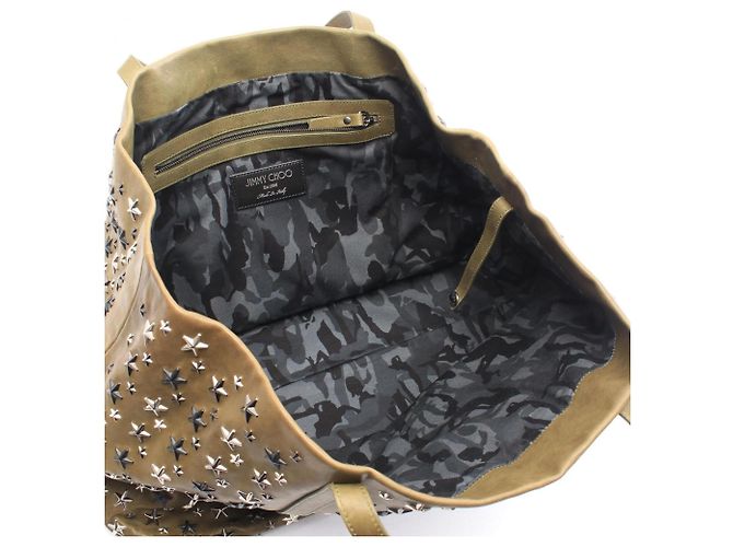 Borsa Tote Jimmy Choo Sophia Large con borchie a stella Cachi - vista 3