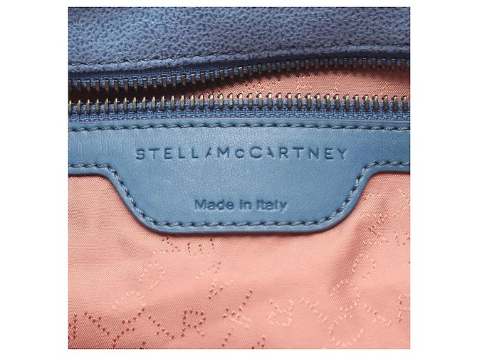 Stella Mc Cartney Stella McCartney Falabella Shaggy Deer Fold Over Shoulder Bag Blu - vista 4