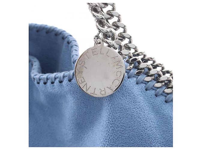 Stella Mc Cartney Stella McCartney Falabella Shaggy Deer Fold Over Shoulder Bag Blu - vista 5