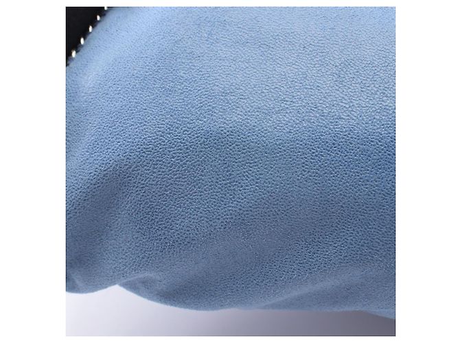 Stella Mc Cartney Stella McCartney Falabella Shaggy Deer Fold Over Shoulder Bag Blu - vista 6