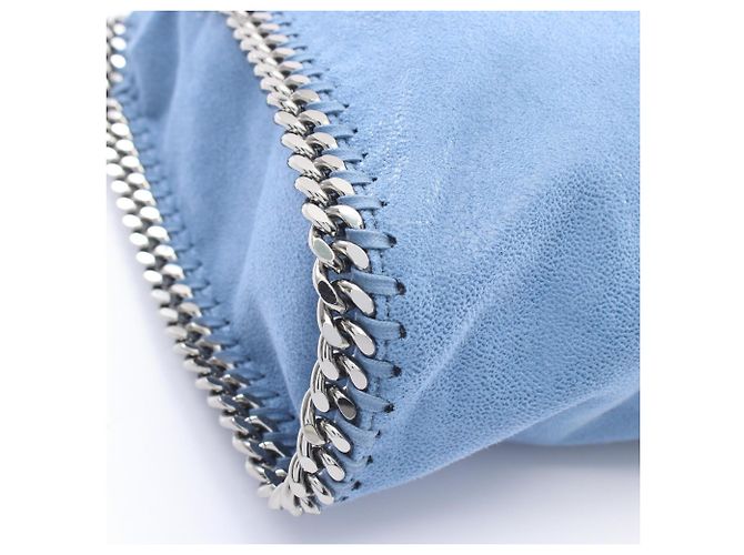 Stella Mc Cartney Stella McCartney Falabella Shaggy Deer Fold Over Shoulder Bag Blu - vista 7