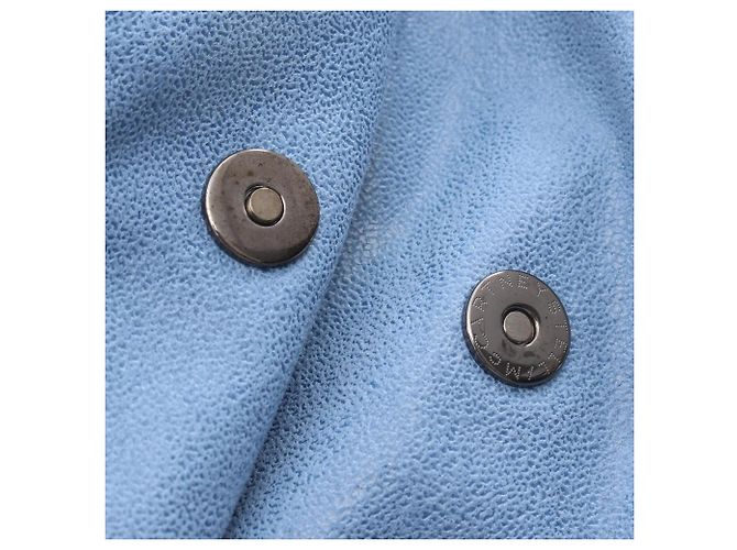 Stella Mc Cartney Stella McCartney Falabella Shaggy Deer Fold Over Shoulder Bag Blu - vista 8